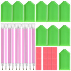 Sibba 30PCS Painting Diamond Art Tools and Accessories Kit with Trays, Pens, …