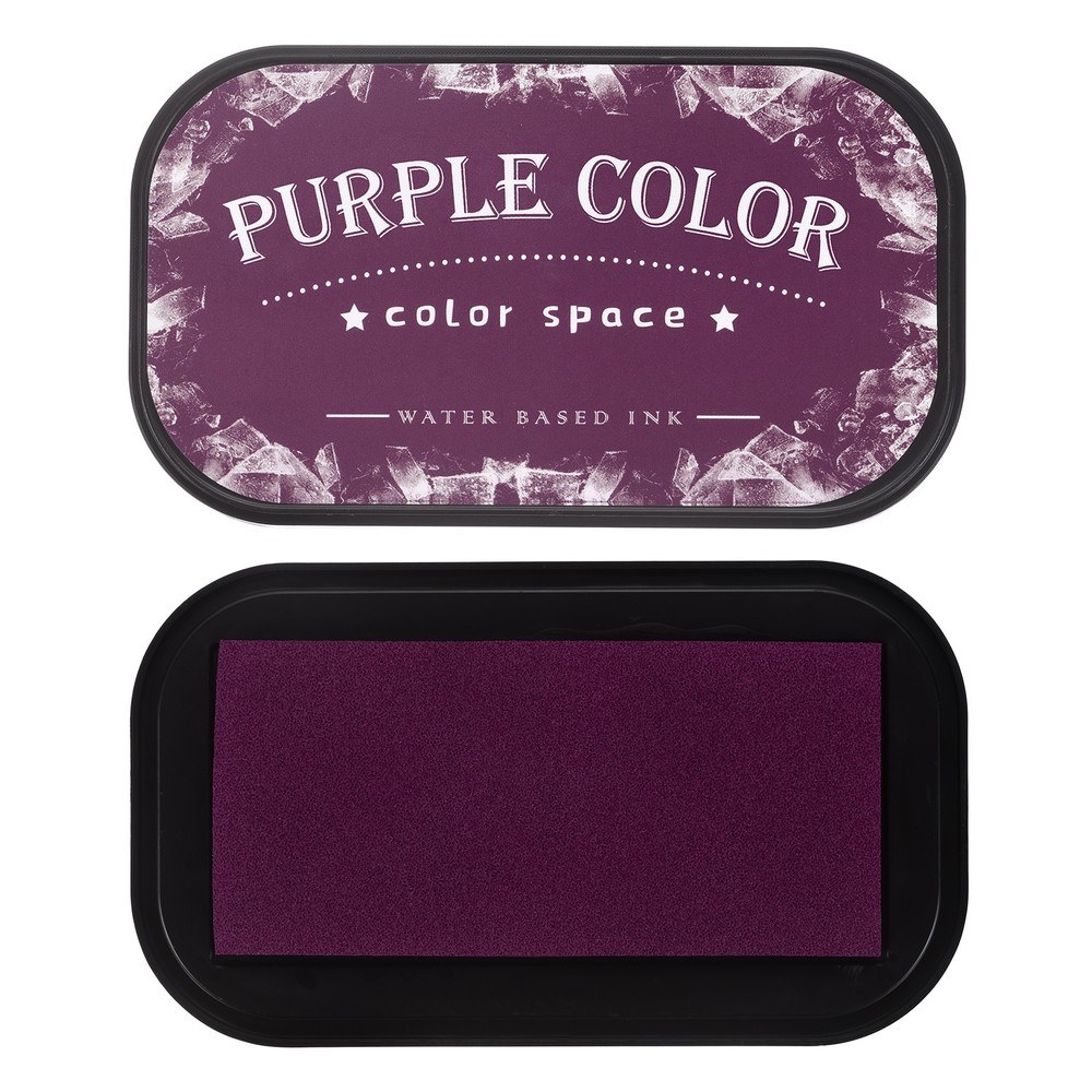 Purple Large Ink Pads for Stamps, Fingerprint, Scrapbooking, 3.8 x 2.1 Inch