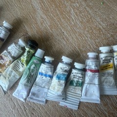gouache paint lot Of 15 Hard In The Tube, But Can Be Reconstituted! See Descript