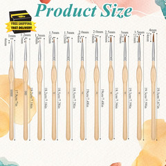 11 PCS Detailing Paint Brush, Miniature Paint Brushes by Number Tiny Detail Pain