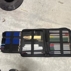 iBayam 78-Pack Drawing & Sketching Art Set Kit in Black Case
