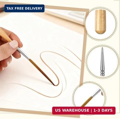 3 Pcs Rigger Liner Brushes Scroll Pinstriping Brush Extra Long Liner Brushes Fin