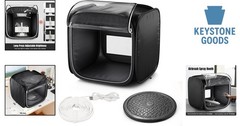 19-Inch Foldable Airbrush Spray Booth with LED Light & Turntable