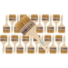 Vermeer Chip Paint Brushes – 24-Pack – 3″ for Paints, 3″, Beige