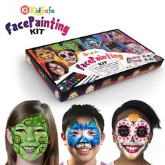 20-Color Face Painting Kit for Kids: Non-Toxic Water-Based Paints