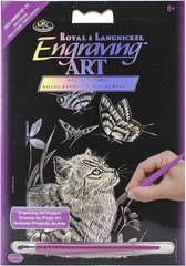 Holographic Foil Engraving Art Mini Kit 5X7 Kitten & Butterfly