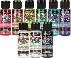 Galaxy Glitter Rainbow Acrylic Paint Set – 9 Bottles (2 Fl Oz) – Bright Multicol