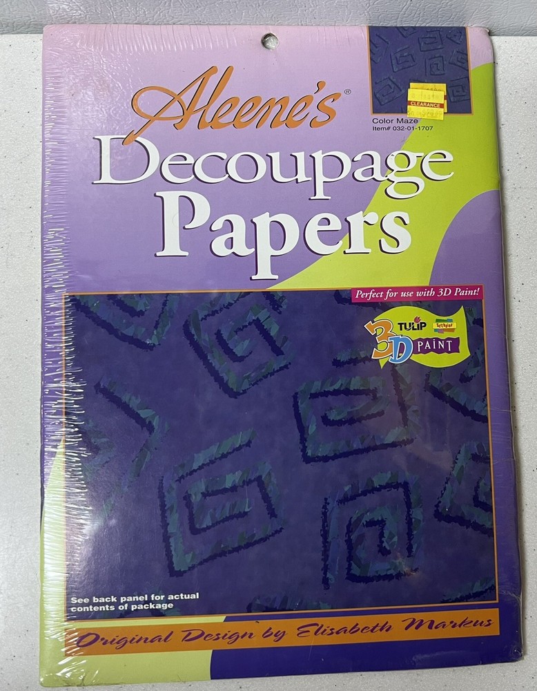 COLOR MAZE Decoupage Papers by Aleene’s NEW NBL08A
