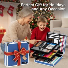151pc Professional Art Supply Set With Mixed Media Supplies Paint Kit & Brushes