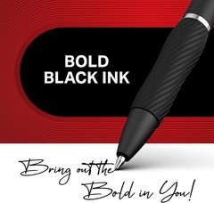 S-Gel Pens – 0.7mm Medium Point Black Ink, 4 Pack for Drawing