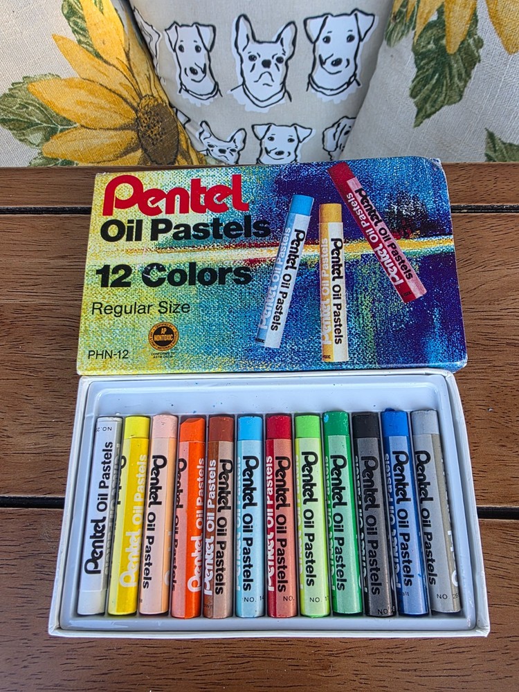 Pentel Oil Pastels – 12 Color Regular Size Set (PHN-12) – Gently Used