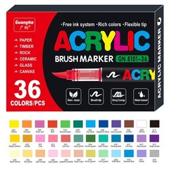 12-72 Acrylic Paint Brush Pens Set for Rock Fabric Wood Glass DIY Art Crafts