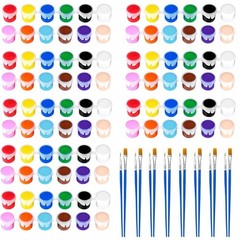 8 Pack Mini Acrylic Paint Set, 12 Colors Washable Acrylic Paint Strips for Ki…