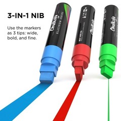 Window Markers – 15mm Jumbo – 3 in 1 Nib with 28g Ink – Pack of 8 neon chalk