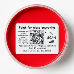 185g Red Laser Engraving Paint for Glass with Color Changing Feature