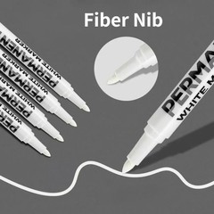 White Paint Pens Permanent Marker Waterproof Oil Based Fine Tip Art Markers Pack