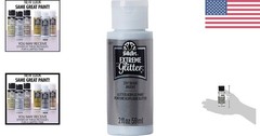 2 oz Extreme Glitter Acrylic Paint in Radiant Silver – Perfect for Arts & Crafts