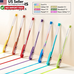 Shuttle Art 120 Unique Colors Gel Pens Set Adult Coloring Books Fine Art Markers