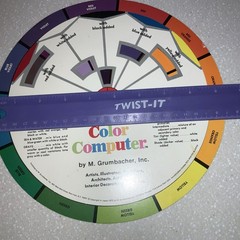 Vintage M. Grumbacher Color Computer Double Sided Circular Color Wheel 1972