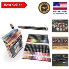 Professional 36-Piece Acrylic Paint Pen Set – Skin & Earth Tones, Extra Fine Tip