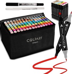 120 Colors Alcohol Markers Brush Tip Dual Tip Art Markers for Kids Marker Pen…