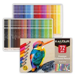 72 Count Colored Pencils for Adult Coloring Books, Soft Core,Ideal for Drawin…