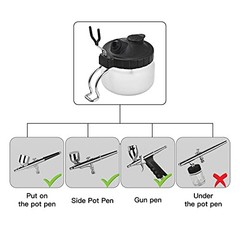 JOYABEST Airbrush Cleaning Pot Holder Glass Jar Waste Station with 3 Filters