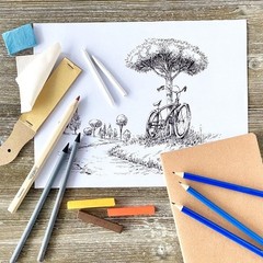 Charcoal Pencil Sketching Drawing Set 39 Piece Art Kit Kids Teens Adults New