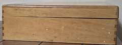 Vintage Grumbacher Artists Wood Case Box W/Palette Leather Handle Read Desc