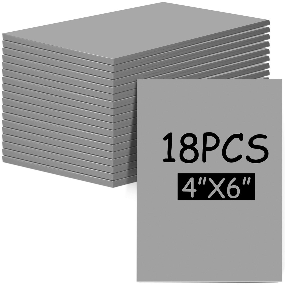 18 PCS Soft Gray Rubber Linocut Linoleum Stamp Carving Block 4×6 Inch