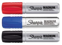 Sharpie Magnum – Blue + Black + Red – 3-Color 1 Count (Pack of 3), Assorted