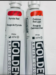 New GOLDEN heavy body acrylic high series paint lot of 10. All 2 oz tubes