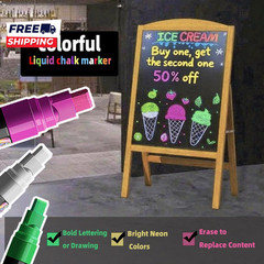 Window Chalk Markers for Cars Glass Washable 8 Colors Liquid Chalk Marker Pens