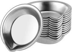 12pc Stainless Steel Makeup Palette Small Round Paint Tray Mixing Cups Set 2 in