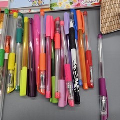 Adult Coloring Book Gel Pen Lot Paisley Mosaic Floral Geometric Anxiety Reducer