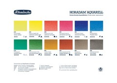 Schmincke – HORADAM® AQUARELL color box, basic assortment, 12 x 5 ml tubes,