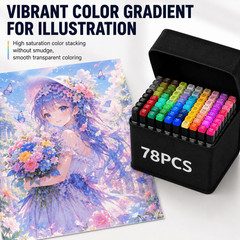 78/23PCS Dual Tip Alcohol Marker Set & Basic Marker Kit