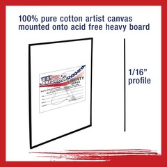 9 X 12 inch Black Professional Artist Quality Acid Free Canvas Panels 6-Pack