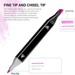 80 Pcs Multi Dual Tip Markers Color Pens Set With Carry Bag For Multipurpose