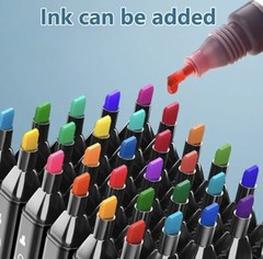 168 Colors Alcohol Markers Set, Double Tipped Markers* Fine & Chisel * USA SHIP