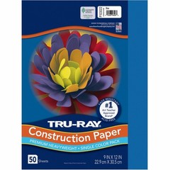 Tru-ray Sulphite Construction Paper – 12″ X 9″ – Blue (103022)