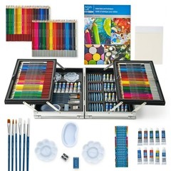 Artist’s Loft Metal All-Media 126Pc Art Set Paints Pencils Pastels Brushes Paper