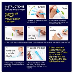 ZEYAR Oil-Based Paint Markers, Expert of Rock 16 Count (Pack 3), 48 colors
