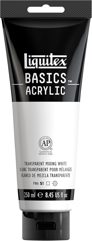 BASICS Acrylic Paint, 118Ml (4-Oz) Tube, Titanium White