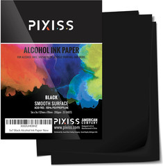 Black Alcohol Ink Paper – 25 Sheets Heavy Weight Art Paper for Alcohol