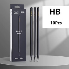 Black Wood Graphite Pencil Set HB 2B Black Lead Office Writing Pencil 10Pcs Pack