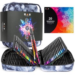 120-Color Colored Pencils Set with Mandala Coloring Sheets, Eraser, Sharpener…