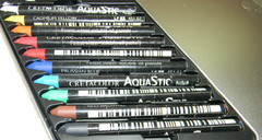 Cretacolor 10 Piece Aquastic Set ~ Water-Soluble Oil Pastels In Tin Case Unused