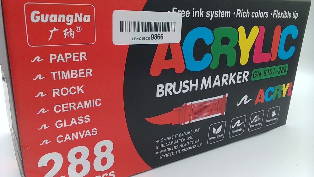 Guangna Acrylic Paint Markers, Brush Tip Acrylic Paint Pens, Quick-Drying…