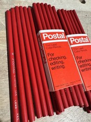 POSTAL Venus 104 RED Thin Lead Color Pencil Lot 30 NOS NEW